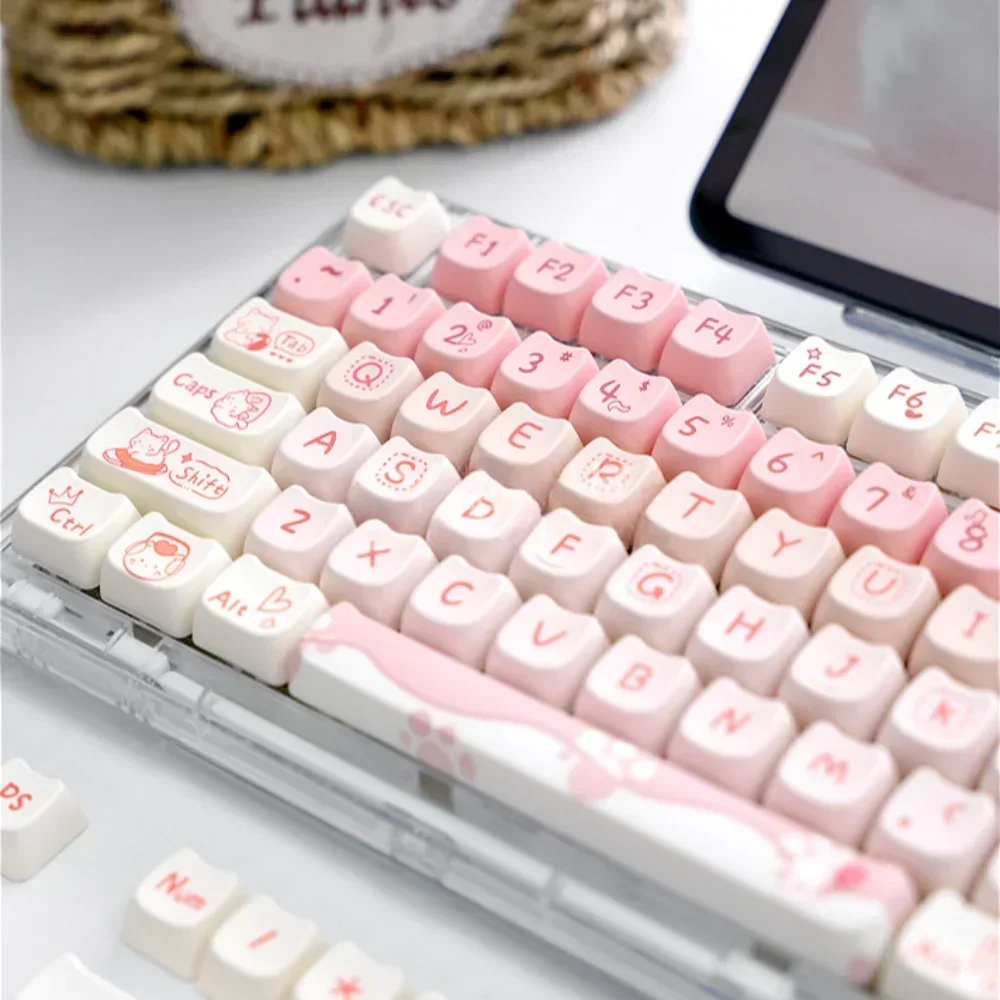 Pc Gaming Pink - Tutup Tombol Kucing Merah Muda, Tutup