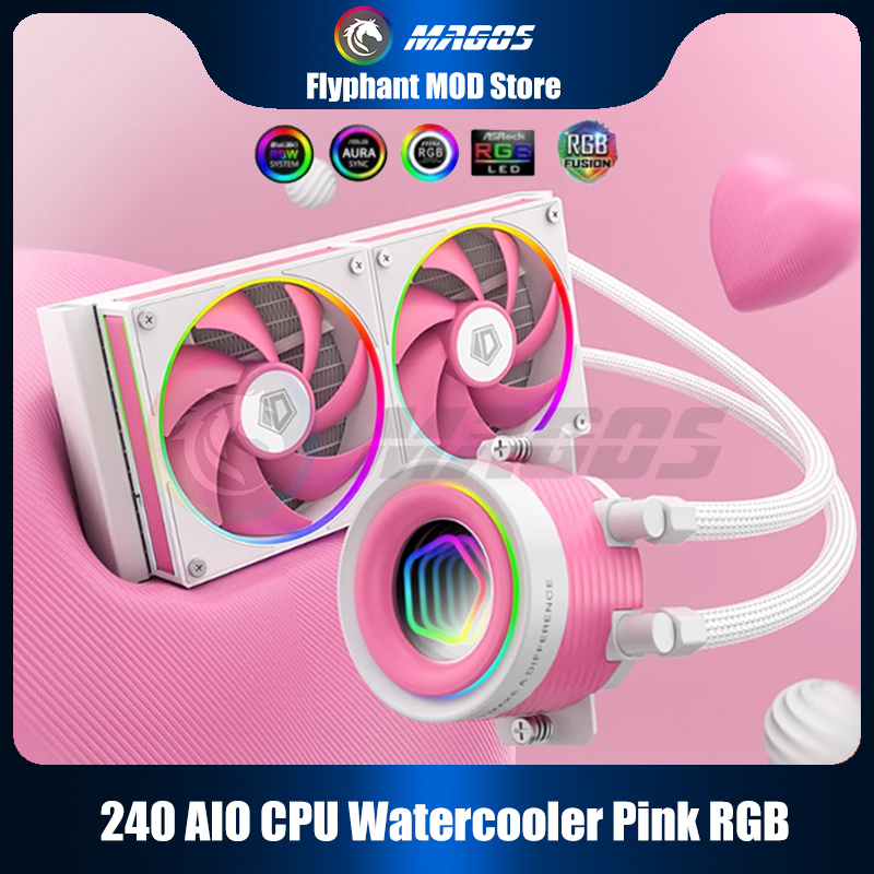 Pc Water Cooling - 240 AIO CPU Pendingin Air Merah